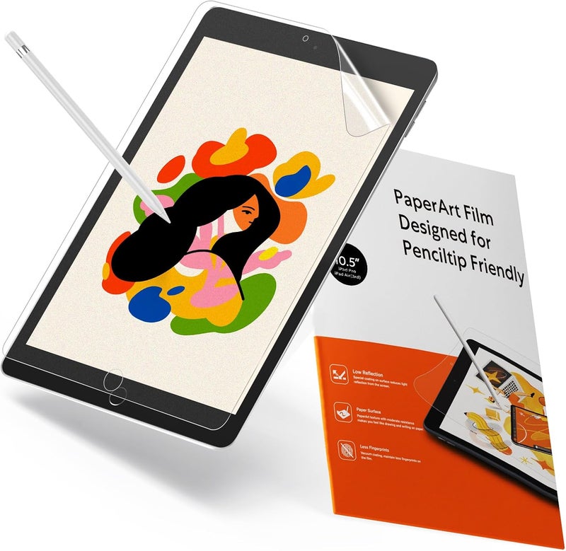 KCT 2 Pack Paperfeel Screen Protector Compatible with iPad Air 3 (2019) 10.5 inch/iPad Pro 10.5 (2017), Matte PET Film for Drawing, Anti Glare with Easy Installation Kit - Image 1